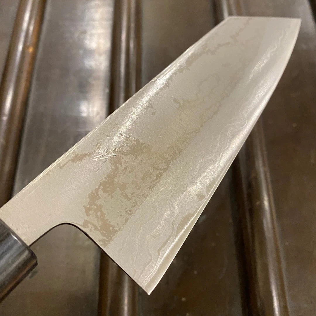 New ๐ Hitohira GR 170mm Bunka Iron Clad Aogami 2 Damascus ๐ 7 Hitohira GR 170mm Bunka Iron Clad Aogami 2 Damascus