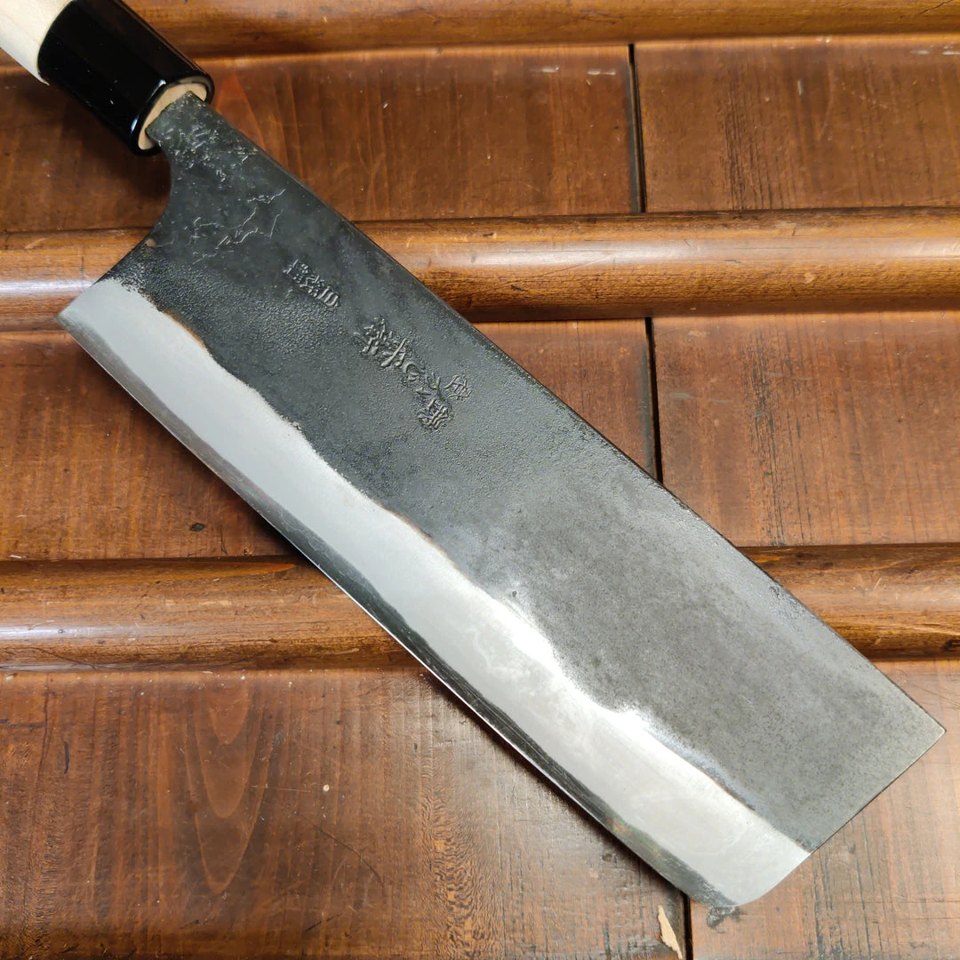 Best Pirce ๐ฏ Nakajo Kaji-bei 165mm Nakiri Iron Clad Shirogami 2 Kurouchi ๐งจ 9 Nakajo Kaji-bei 165mm Nakiri Iron Clad Shirogami 2 Kurouchi