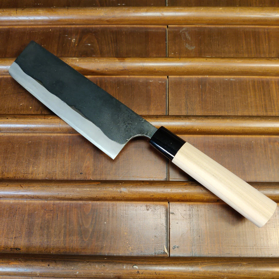 Best Pirce ๐ฏ Nakajo Kaji-bei 165mm Nakiri Iron Clad Shirogami 2 Kurouchi ๐งจ 10 Nakajo Kaji-bei 165mm Nakiri Iron Clad Shirogami 2 Kurouchi