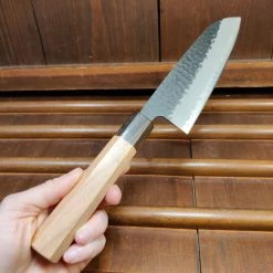 Discount โค๏ธ Hitohira Futana SB 170mm Santoku Aogami Super Kurouchi Tsuchime Cherry Wood ๐ 14 Hitohira Futana SB 170mm Santoku Aogami Super Kurouchi Tsuchime Cherry Wood
