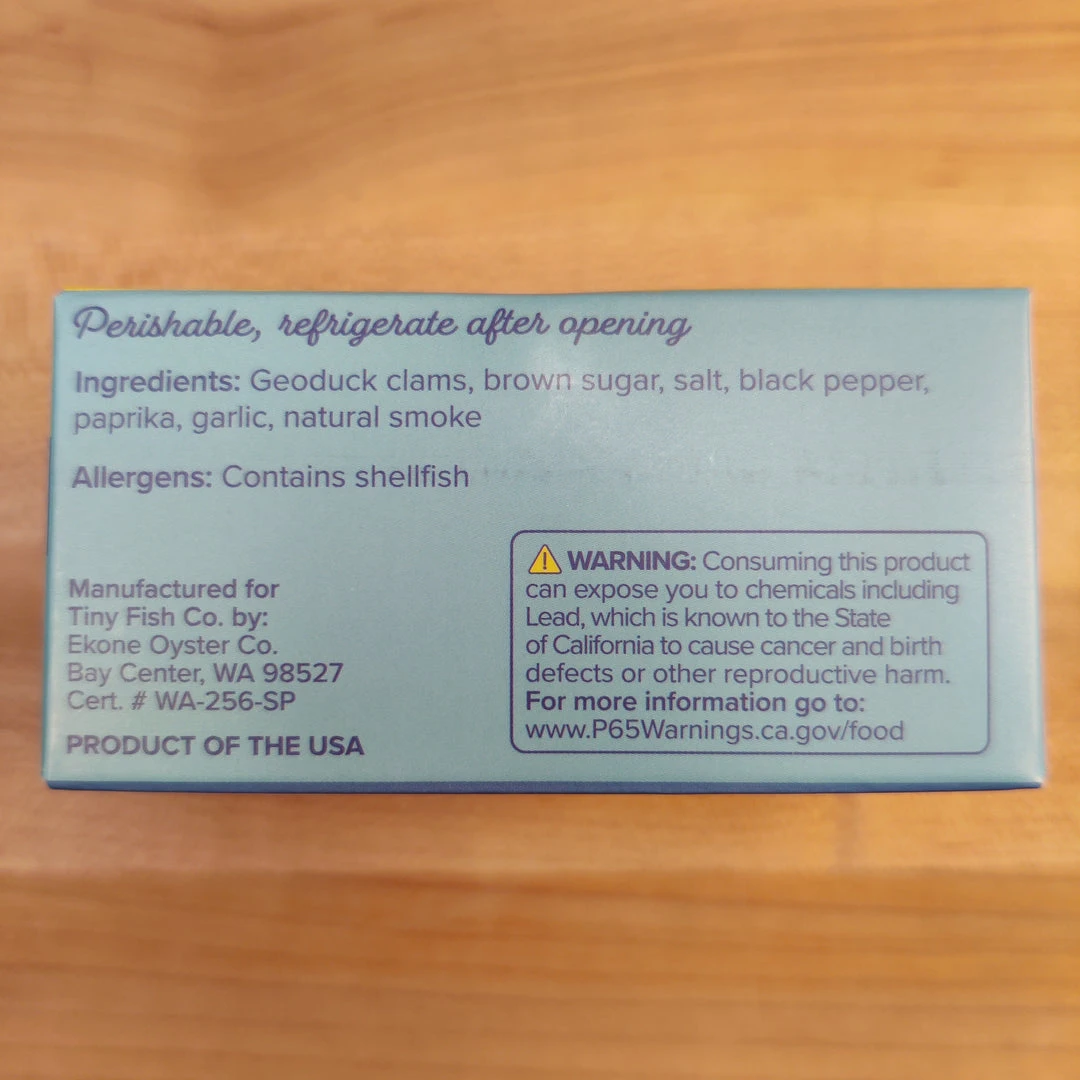 Deals ✨ Pantry Tiny Fish Co. Smoked Geoduck With Black Pepper - 3.5oz ✨ 4 Pantry Tiny Fish Co. Smoked Geoduck With Black Pepper - 3.5oz