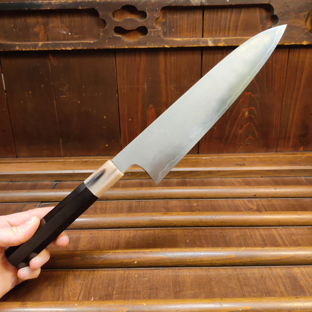 Discount ✔️ Hitohira Kikuchiyo Yohei 210mm Gyuto Ginsako Kasumi Ebony ✨ 8 Hitohira Kikuchiyo Yohei 210mm Gyuto Ginsako Kasumi Ebony