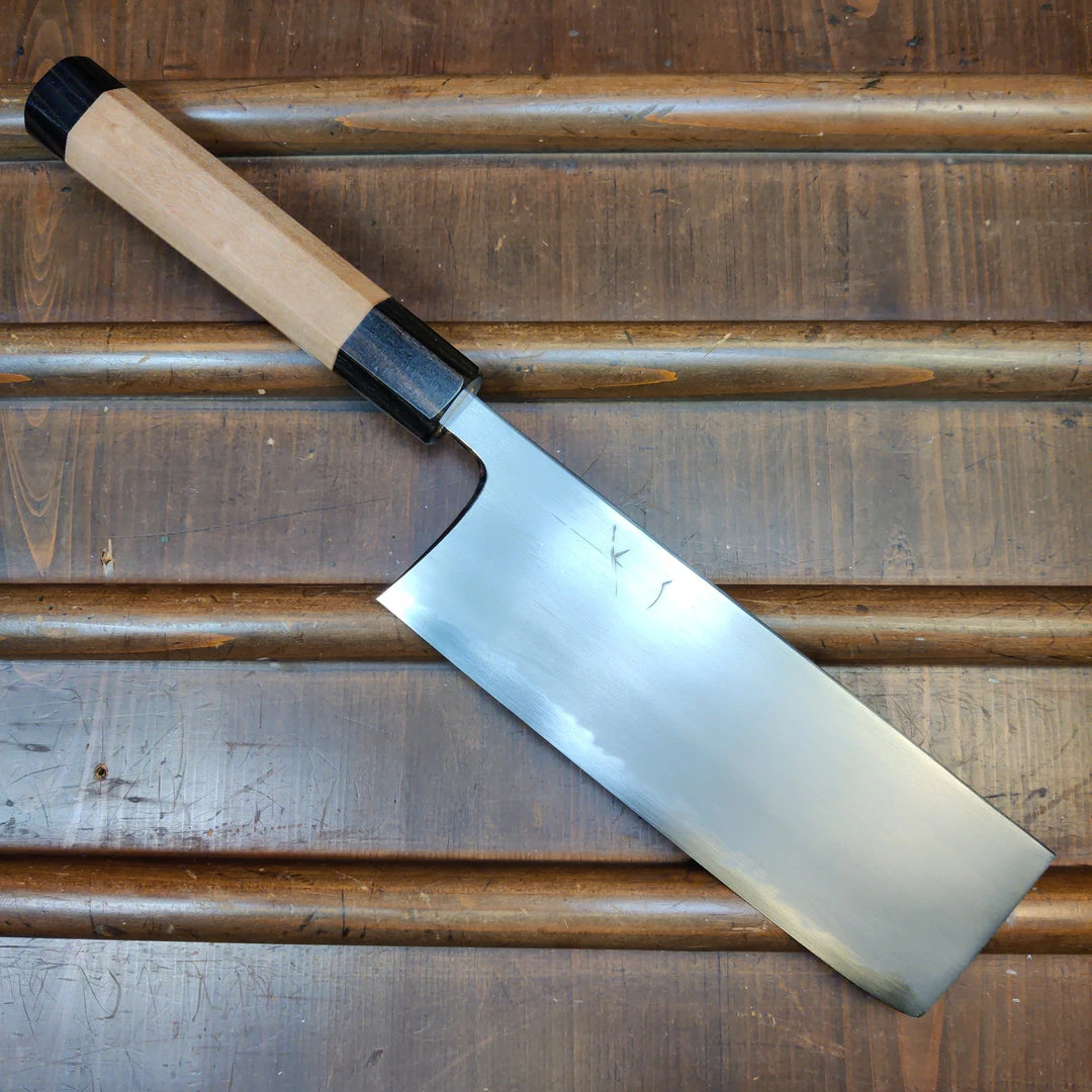 Brand new ๐ฅฐ Hitohira Gorobei Rikichi 165mm Nakiri Shirogami 2 Kasumi Ho Wood ๐ 3 Hitohira Gorobei Rikichi 165mm Nakiri Shirogami 2 Kasumi Ho Wood