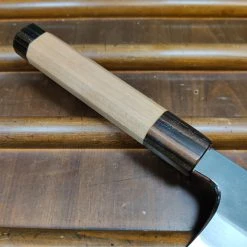 Hitohira Togashi 210mm Kiritsuke Gyuto Aogami 2 Kurouchi Cherry Handle (Ebony End)
