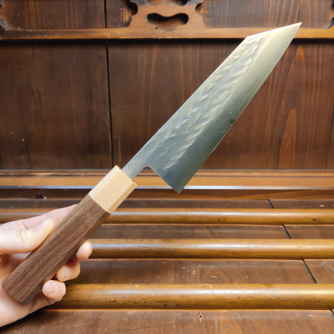 Discount ⭐ Hitohira TD 170mm Bunka SLD Tsuchime Walnut Handle 🤩 11 Hitohira TD 170mm Bunka SLD Tsuchime Walnut Handle