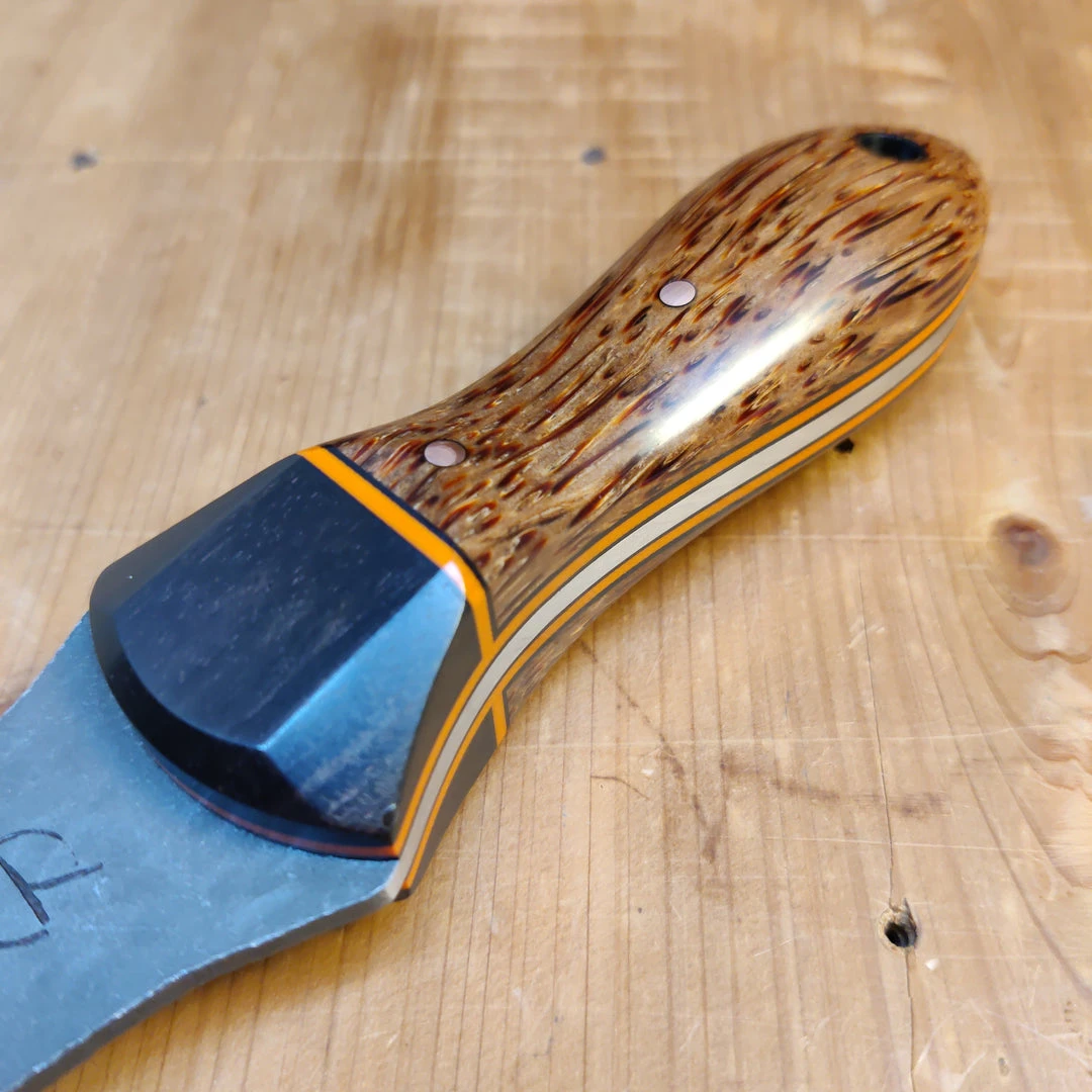 Wholesale ๐งจ Alma Knife Co. Carolina Shucker - Red Palm | Gabon Ebony | Black/Orange G10 Liners ๐ 4 Alma Knife Co. Carolina Shucker - Red Palm | Gabon Ebony | Black/Orange G10 Liners