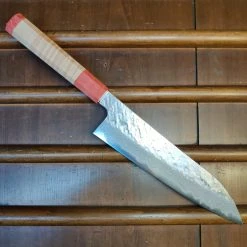 H&K Nigara Hamono 210mm Gyuto VG10 Suminagashi Tsuchime Maple