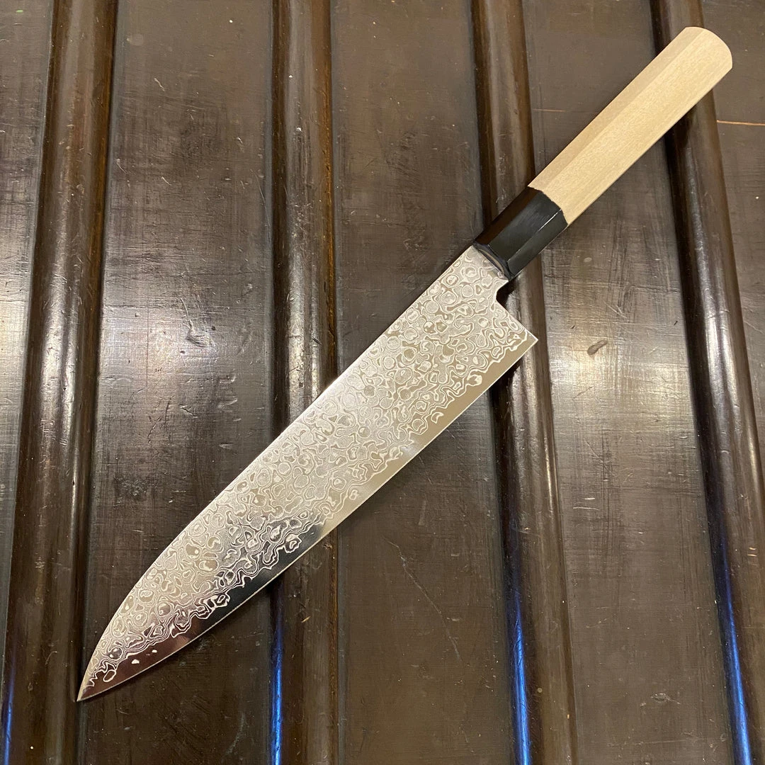 Cheapest 🧨 Hitohira HG 210mm Gyuto Stainless Damascus Wa Handle 🧨 4 Hitohira HG 210mm Gyuto Stainless Damascus Wa Handle