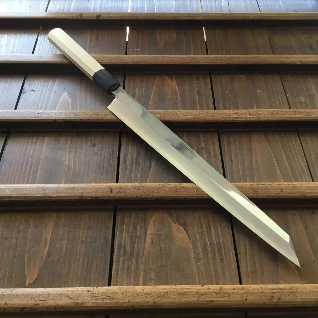 New ๐ Sakai Kikumori 'Choyo' 300mm Kiritsuke Yanagi - Shirogami 2 - W/ Saya ๐ 3 Sakai Kikumori 'Choyo' 300mm Kiritsuke Yanagi - Shirogami 2 - W/ Saya