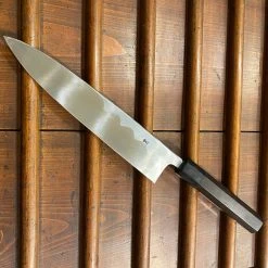 Hitohira Tanaka Mosuke 240mm Mioroshi Deba Aogami 1 Mirror Finish Ebony W Saya