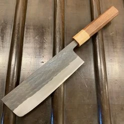 Hitohira TD 165mm Nakiri Stainless Clad Aogami 2 Kurouchi