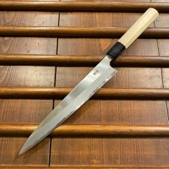 Hitohira Togashi 240mm Sujihiki Stainless Clad Shirogami 1 Ho Handle
