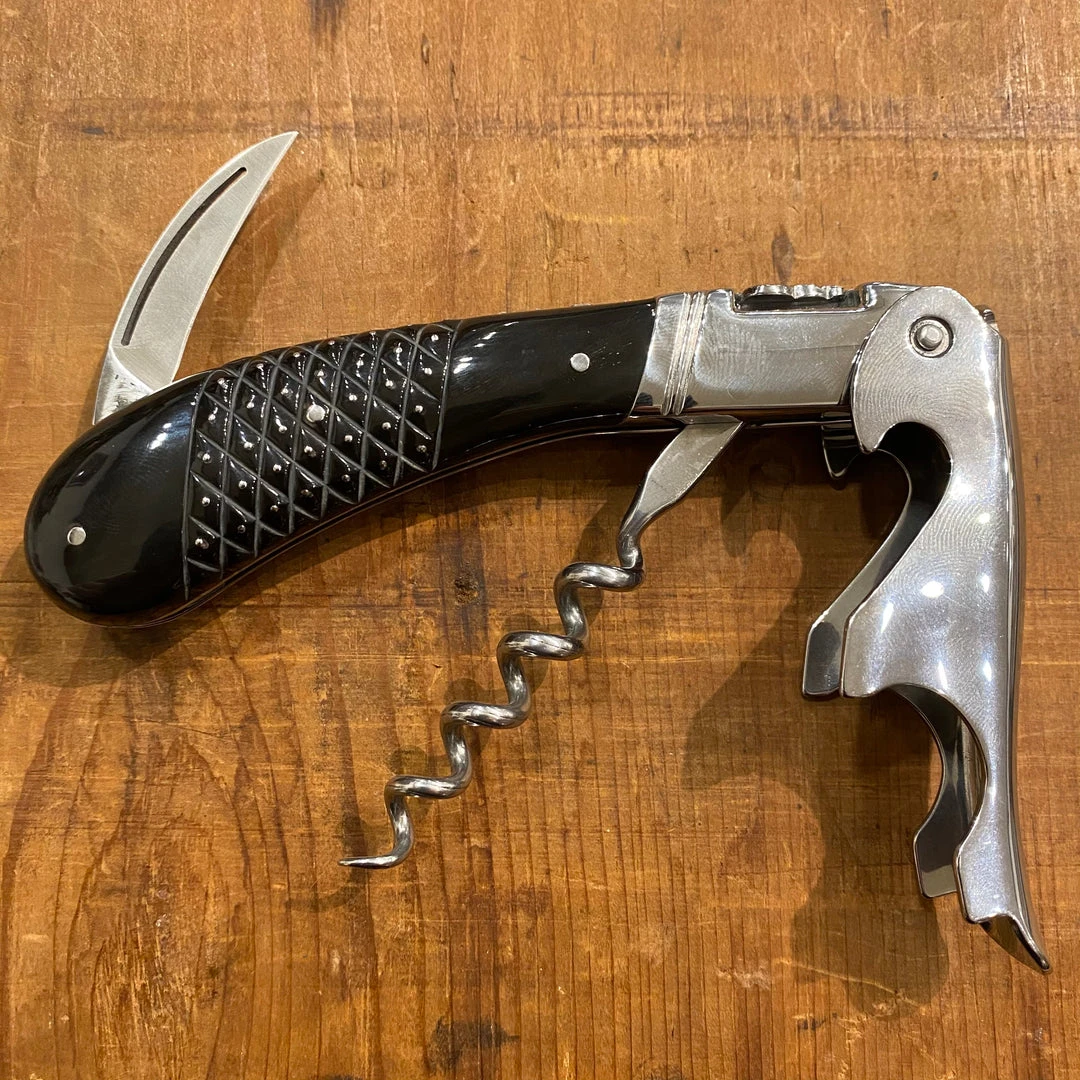 Outlet ❤️ Fontenille Pataud Laguiole Magnum Carved Pinned Buffalo Horn Tip Sommelier 😍 5 Fontenille Pataud Laguiole Magnum Carved Pinned Buffalo Horn Tip Sommelier