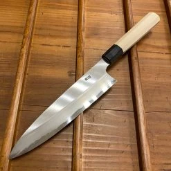 Hitohira Togashi 210mm Gyuto Stainless Clad Shirogami 1 Ho Handle