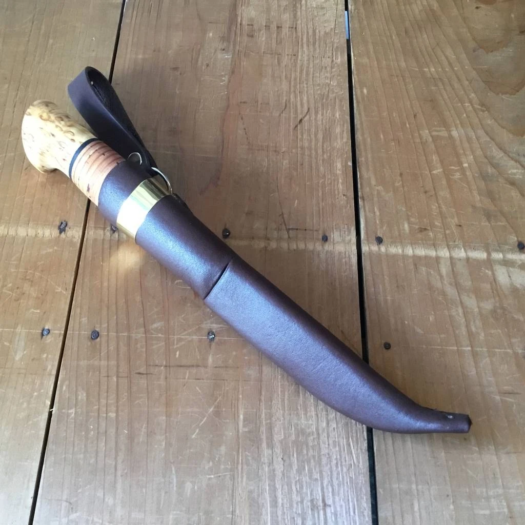 Hot Sale 👏 Iisakki Jarvenpaa 'Riistapuukko' 110mm Stainless Steel Stacked Birchbark & Birch Puukko 🤩 6 Iisakki Jarvenpaa 'Riistapuukko' 110mm Stainless Steel Stacked Birchbark & Birch Puukko