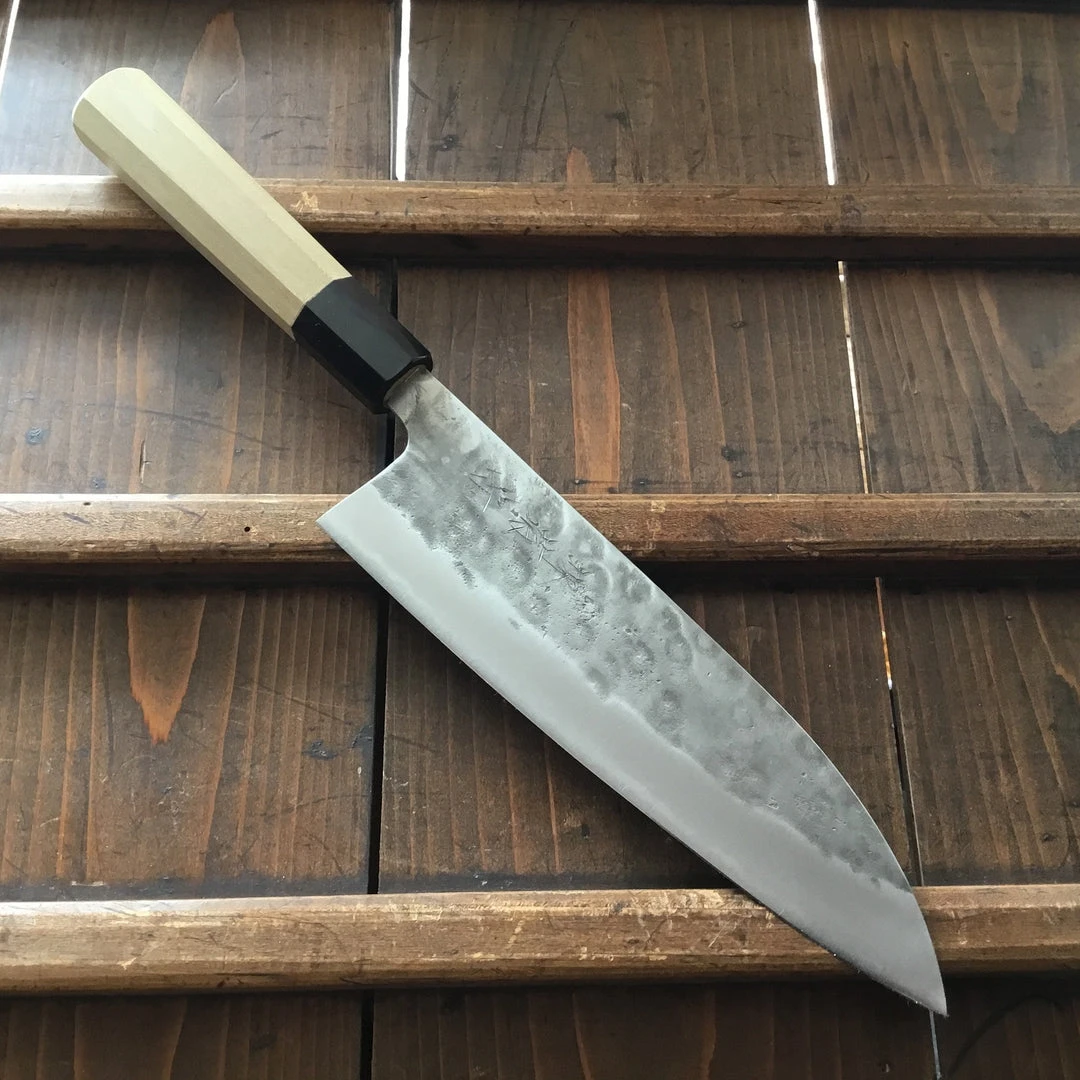 Best Sale 🎉 Sakai Kikumori 210mm Gyuto - Aogami 2 - Nashiji 🎁 3 Sakai Kikumori 210mm Gyuto - Aogami 2 - Nashiji
