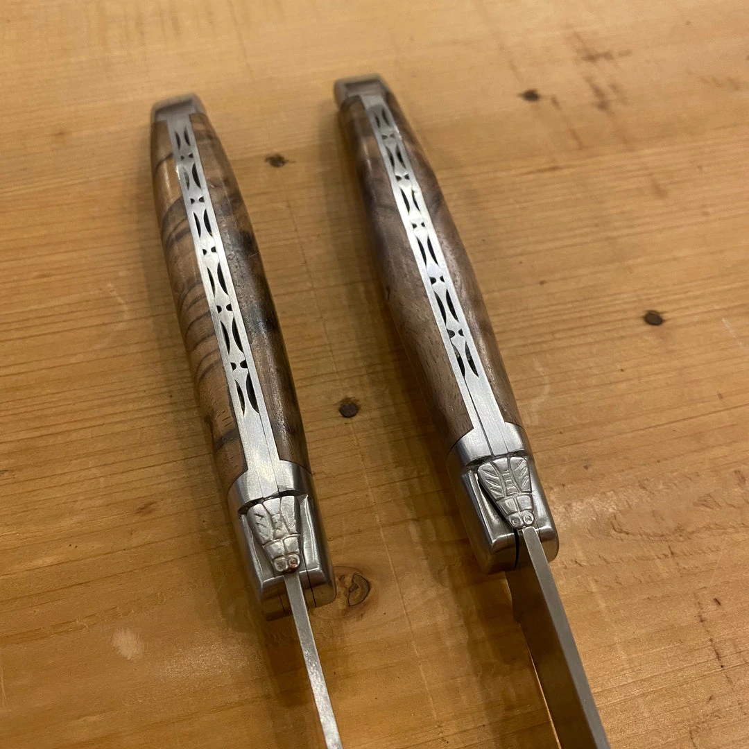 New ๐ Fontenille Pataud 'Laguiole' Carving Set - Walnut ๐ 6 Fontenille Pataud 'Laguiole' Carving Set - Walnut