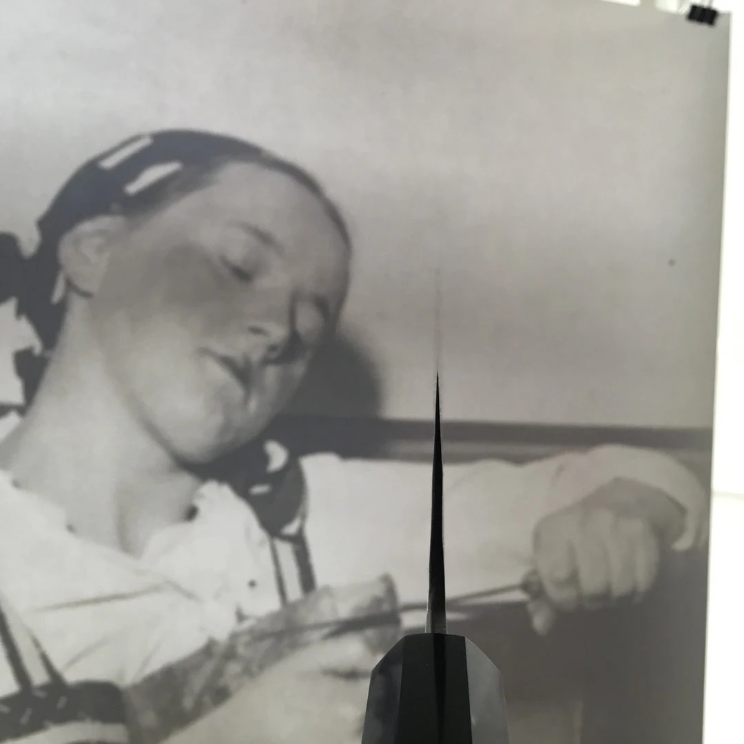 Best Sale 🎉 Sakai Kikumori 210mm Gyuto - Aogami 2 - Nashiji 🎁 6 Sakai Kikumori 210mm Gyuto - Aogami 2 - Nashiji