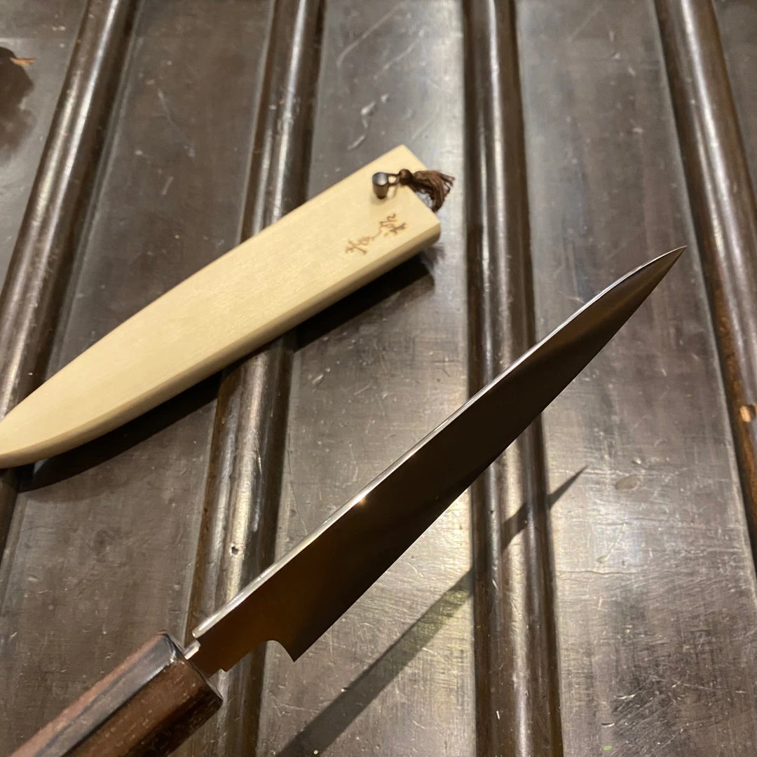 Outlet ✔️ Konosuke Sakai 'HD2' 150mm Wa Petty Oct Ho W Ebony Ferrule W/ Saya - On Order Waiting Room 👏 5 Konosuke Sakai 'HD2' 150mm Wa Petty Oct Ho W Ebony Ferrule W/ Saya - On Order Waiting Room