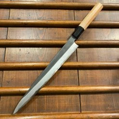 Hitohira Tanaka Kyuzo 270mm Sujihiki Aogami 1 Kurouchi Yakusugi Cedar