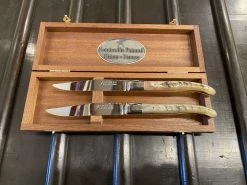 New 👍 Fontenille Pataud 'Laguiole Steak' - Ram Horn - Set Of 2 🥰 8 Fontenille Pataud 'Laguiole Steak' - Ram Horn - Set Of 2