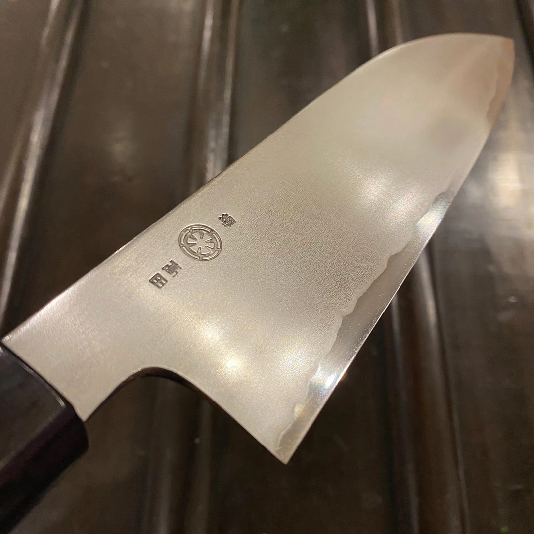Outlet โ๏ธ Takada No Hamono 180mm Santoku - Suiboku Finish Aogami 2 Iron Clad - Pakka & Ebony - On Order ๐ฅฐ 4 Takada No Hamono 180mm Santoku - Suiboku Finish Aogami 2 Iron Clad - Pakka & Ebony - On Order