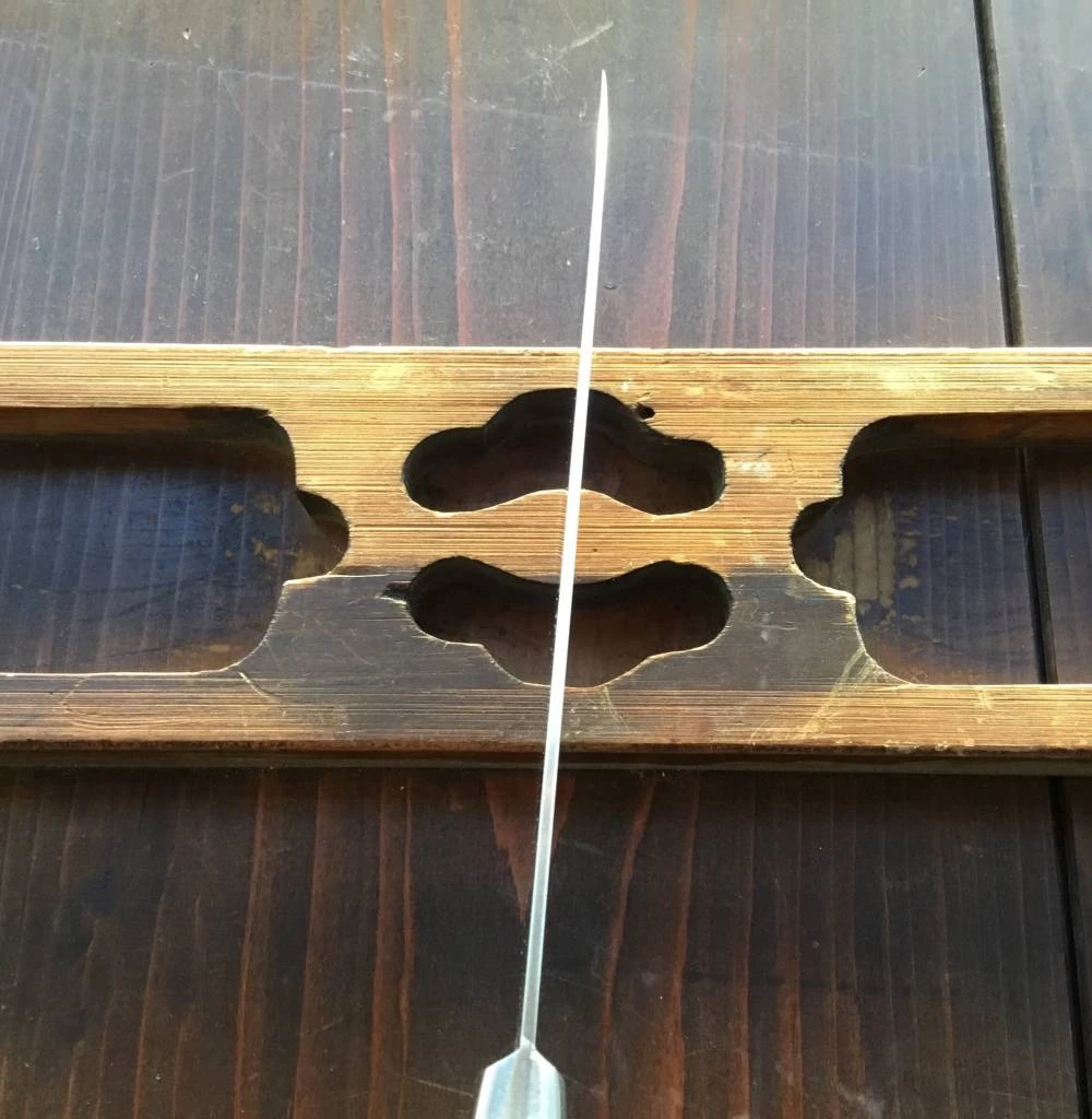 Brand new ๐ Waiting Room Ashi Hamono 165mm Santoku Swedish Stainless Western Handle W Saya- On Order ๐งจ 5 Waiting Room Ashi Hamono 165mm Santoku Swedish Stainless Western Handle W Saya- On Order