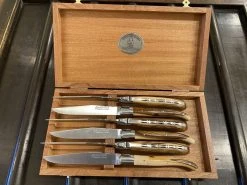 Fontenille Pataud 'Laguiole Steak' - Pistachio - Set Of 6