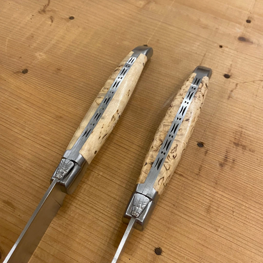 Budget โจ Fontenille Pataud 'Laguiole' Carving Set - Curly Birch ๐ 6 Fontenille Pataud 'Laguiole' Carving Set - Curly Birch