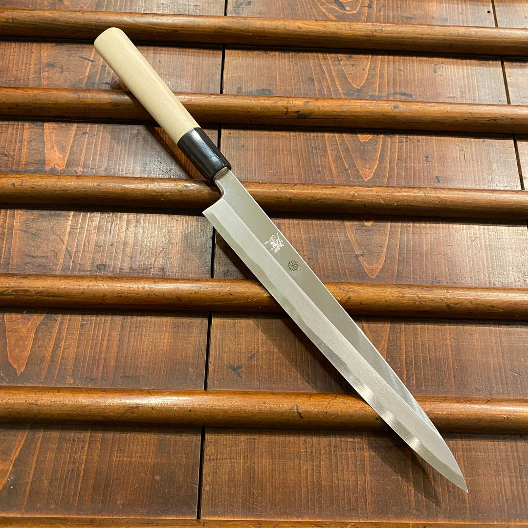 Buy 🤩 Sakai Kikumori Tomoshibi 240mm Yanagi Shirogami #2 🛒 3 Sakai Kikumori Tomoshibi 240mm Yanagi Shirogami #2