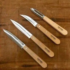 Opinel 'Les Essentiels' 4 Piece Kitchen Set - Beech Wood