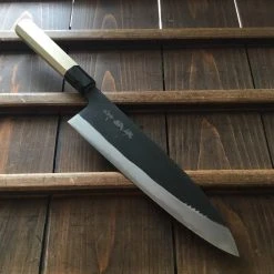 Sakai Kikumori 240mm Wa Gyuto - Shirogami 1 - Kurouchi