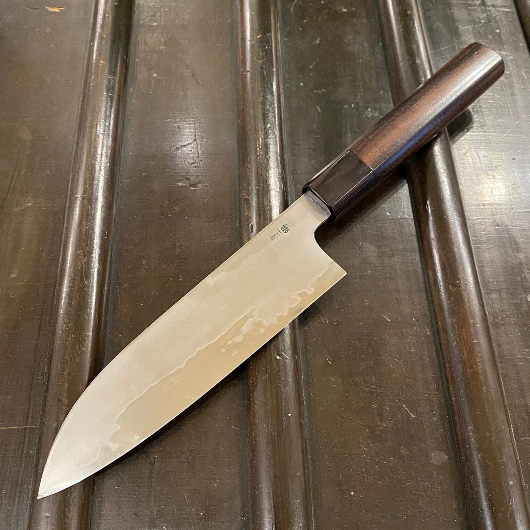 Outlet โ๏ธ Takada No Hamono 180mm Santoku - Suiboku Finish Aogami 2 Iron Clad - Pakka & Ebony - On Order ๐ฅฐ 6 Takada No Hamono 180mm Santoku - Suiboku Finish Aogami 2 Iron Clad - Pakka & Ebony - On Order