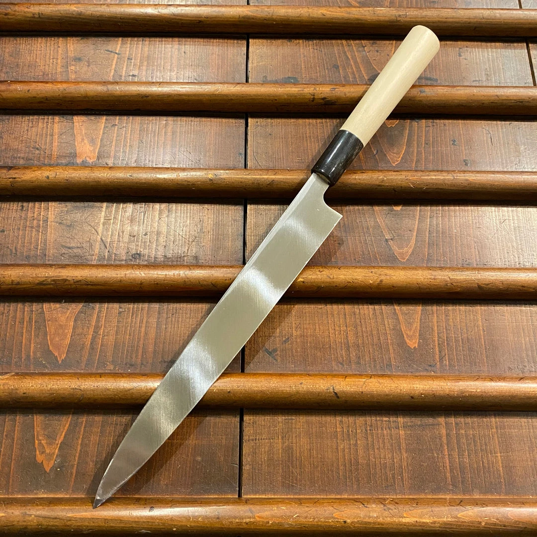 Buy 🤩 Sakai Kikumori Tomoshibi 240mm Yanagi Shirogami #2 🛒 4 Sakai Kikumori Tomoshibi 240mm Yanagi Shirogami #2