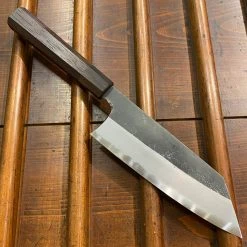 Hitohira Togashi 180mm Bunka Shirogami 2 Kurouchi Tagayasan Handle