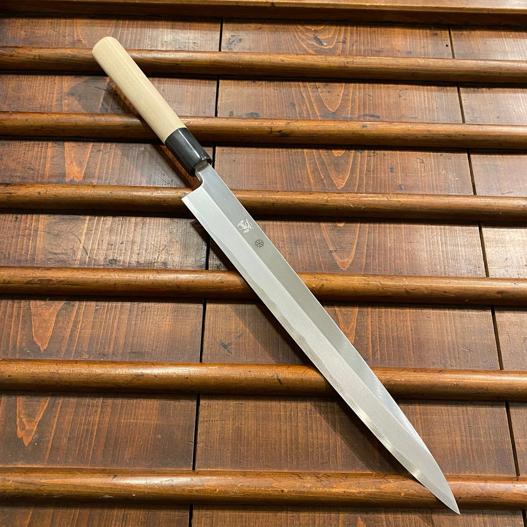 Promo ๐ Sakai Kikumori Tomoshibi 300mm Yanagi Shirogami #2 ๐ 3 Sakai Kikumori Tomoshibi 300mm Yanagi Shirogami #2