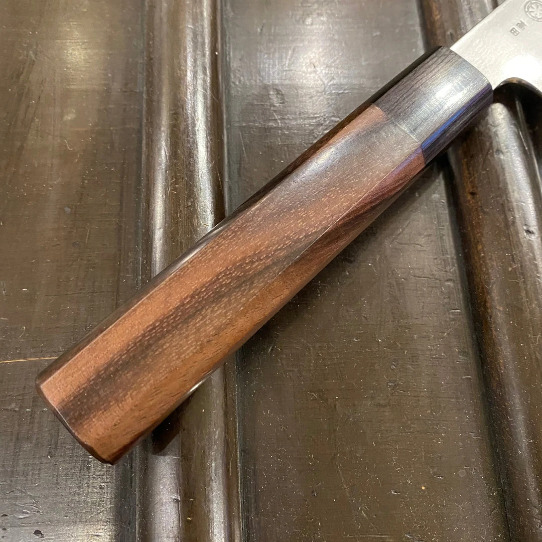 Outlet โ๏ธ Takada No Hamono 180mm Santoku - Suiboku Finish Aogami 2 Iron Clad - Pakka & Ebony - On Order ๐ฅฐ 8 Takada No Hamono 180mm Santoku - Suiboku Finish Aogami 2 Iron Clad - Pakka & Ebony - On Order