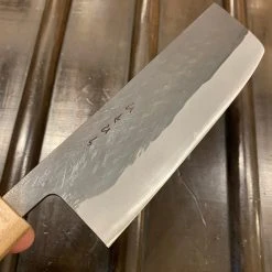 Hitohira TD 165mm Nakiri Stainless Clad Aogami 2 Kurouchi