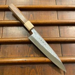 Hitohira TD 165mm Stout Gyuto SLD Tsuchime Walnut Handle