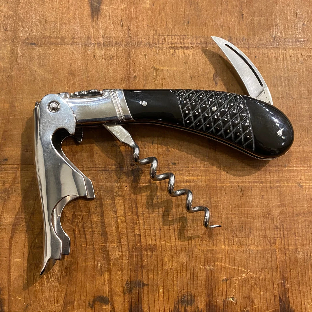 Outlet ❤️ Fontenille Pataud Laguiole Magnum Carved Pinned Buffalo Horn Tip Sommelier 😍 4 Fontenille Pataud Laguiole Magnum Carved Pinned Buffalo Horn Tip Sommelier