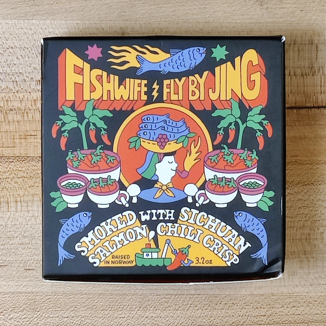 Coupon 👏 Fishwife Tinned Seafood Co. Fishwife Smoked Salmon With Fly By Jing Sichuan Chili Crisp - 3.2oz Pantry 🔥 3 Fishwife Tinned Seafood Co. Fishwife Smoked Salmon With Fly By Jing Sichuan Chili Crisp - 3.2oz Pantry