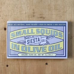 Siesta Co. Small Squids In Organic Extra Virgin Olive Oil - 4oz