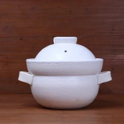 Kagetsu Limited Edition Daikoku Banko Ware Rice Donabe - White Fog Kitchen Tools