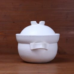 Budget ⌛ Kagetsu Limited Edition Daikoku Banko Ware Rice Donabe - White Fog Kitchen Tools 🎉 10 Kagetsu Limited Edition Daikoku Banko Ware Rice Donabe - White Fog Kitchen Tools