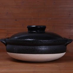 Kagetsu Daikoku Banko Ware Soup Donabe - Solid Black Kitchen Tools