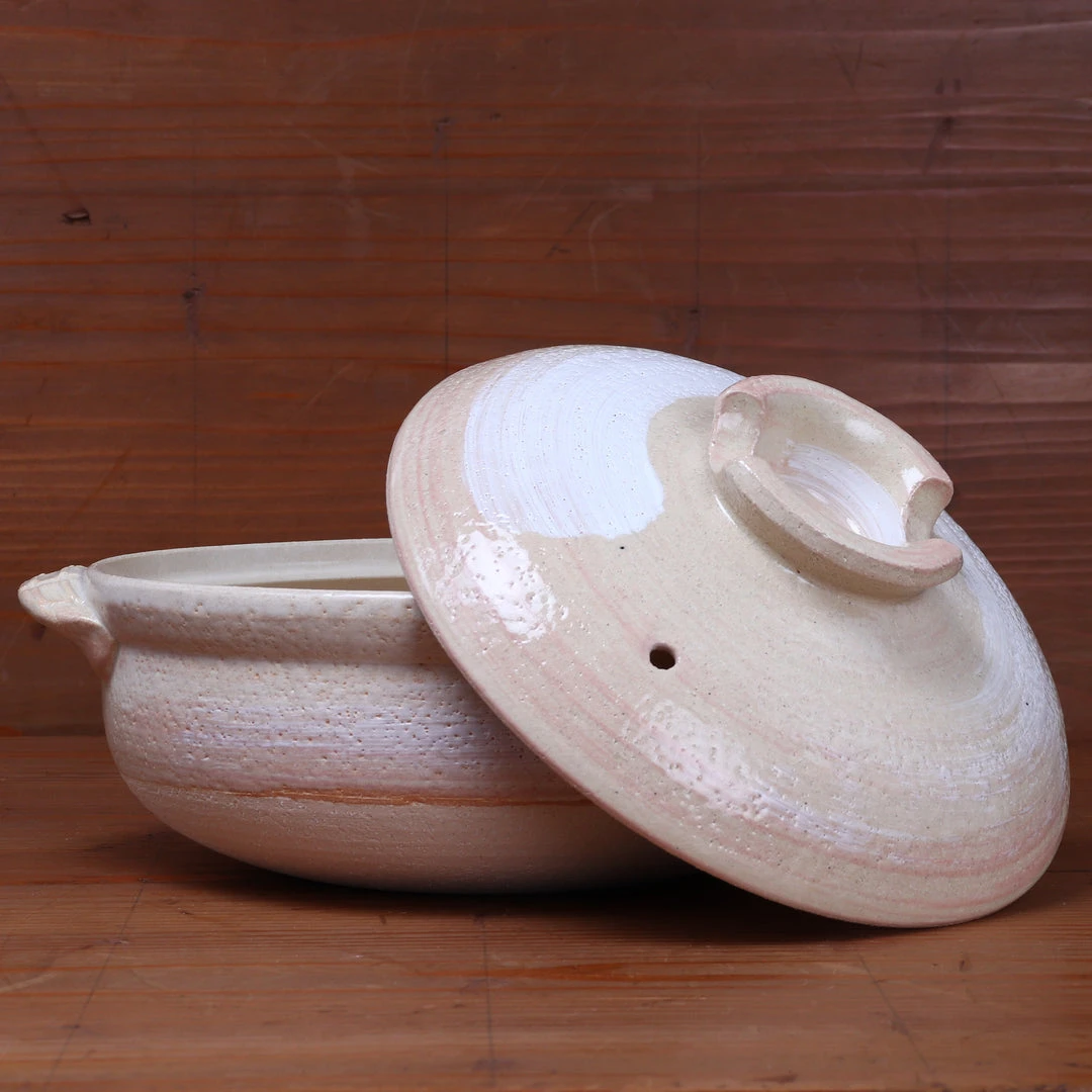 Cheapest ๐งจ Kagetsu Daikoku Banko Ware Soup Donabe - White Brushstroke Kitchen Tools โจ 5 Kagetsu Daikoku Banko Ware Soup Donabe - White Brushstroke Kitchen Tools