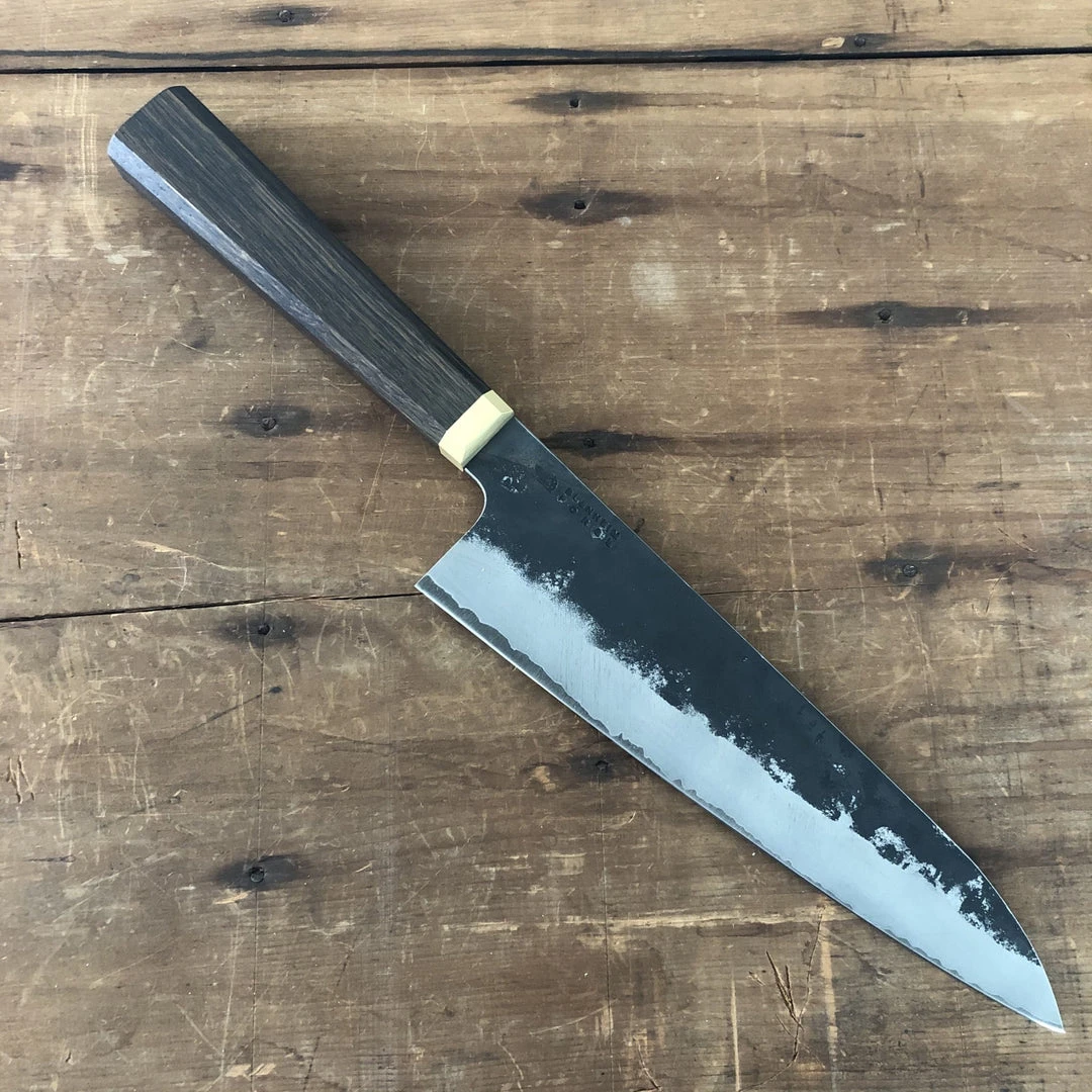 Brand new ๐ Blenheim Forge 205mm Gyuto Stainless Clad Aogami Super Oak & Brass ๐ 3 Blenheim Forge 205mm Gyuto Stainless Clad Aogami Super Oak & Brass