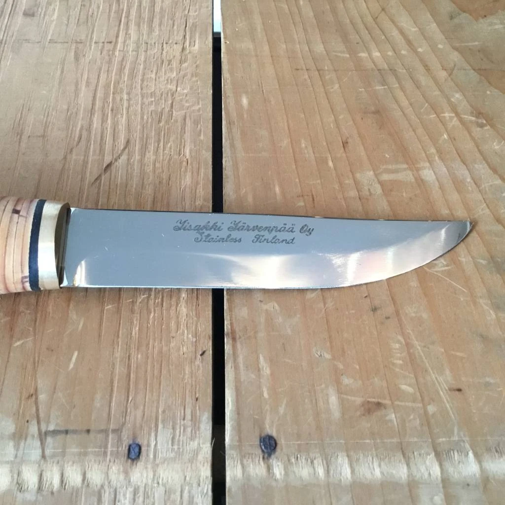 Hot Sale 👏 Iisakki Jarvenpaa 'Riistapuukko' 110mm Stainless Steel Stacked Birchbark & Birch Puukko 🤩 5 Iisakki Jarvenpaa 'Riistapuukko' 110mm Stainless Steel Stacked Birchbark & Birch Puukko