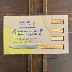 Opinel Set Of 4 Table Knives - Olivewood