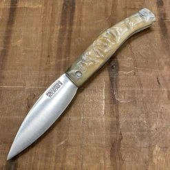 Pallares Busa 10cm Folder - Stainless - Ram Horn